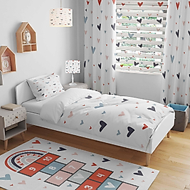 Minibabyrooms Seksek ve Renkli Kalplar Temalı Çocuk/Genç Oda Takımı