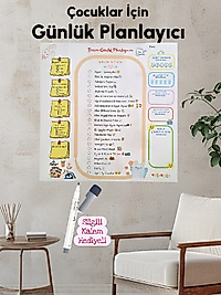 Özel Tasarım Çocuklar İçin Kendiliğinden Yapışan Akıllı Kağıt Ödev & Günlük Planlayıcı (50*50 cm)