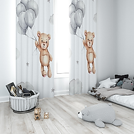 Minibabyrooms Balonlu Ayıcık Temalı Fon Perde