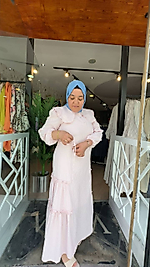 MİSS İNDİGO TESETTÜR ELBİSE- PUDRA