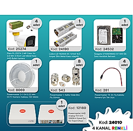 KAMERA KAMPANYASI 4 KAMERALI AHD WARM LED RENKLİ SET