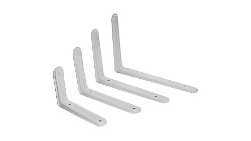RAF ALTI AYAK MOBİLYA RAF TUTUCU L DEMİR 5 X 6 ÖLÇÜ ( 11X14X3,5 CM) BEYAZ ( 2 ADET )