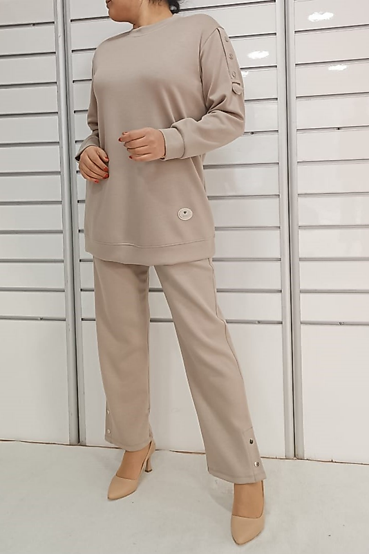 Kol ve Paça Çıt Detaylı Premium Oysho İkili Takım