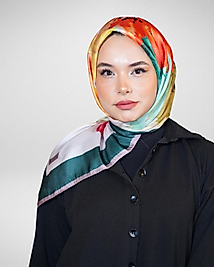 Dijital Kristal Eşarp Pastel Çiçek Desenli