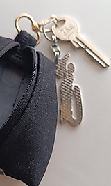 Siyah Kot Mini Cüzdan & Anahtarlık