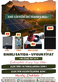 33 Kw Trifaze/Monofaze GES (29,7 Kwp/5,12 Kwh Depolama) - 54P33K1L-D
