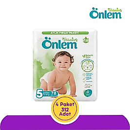 Önlem Botanika Bebek Bezi Aylık Fırsat Paketi 5 Numara Junior (11-18 kg) 78 Adet - 4 Paket