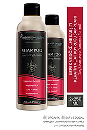 Saç Dökülmesine Karşı Bakım Şampuan At Kuyruğu Özlü Hızlı Uzamaya Yardımcı Tuzsuz Keratin 2 x 250 ML