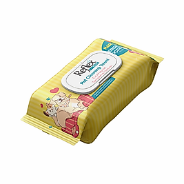 Reflex Care Nergis Çiçeği Kokulu Evcil Hayvanlar Çok Amaçlı Hijyenik Temizleme Mendili 50'li