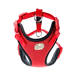 Doggie Havalı Dokuma Köpek Göğüs Tasması Kırmızı 2 x 45 - 55 cm