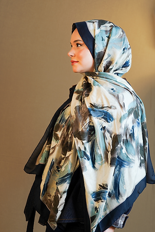 Desenli Pamuk İpek Şal