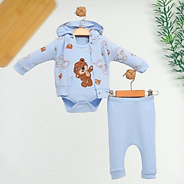 Teddy Bear Hırkalı 3 Parça Takım