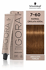 İGORA ROYAL ABSOLUTE SAÇ BOYASI 60 ML.  (7-60 KUMRAL ÇİKOLATA DOĞAL)