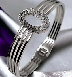Simli Silver Kelepçe