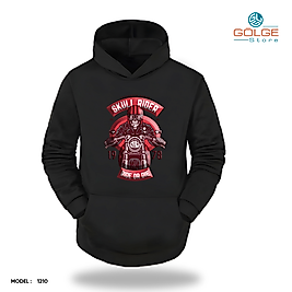 Motorcu Model Slimfit Kapüşönlu Hoodie Erkek kadın Sweatshirt