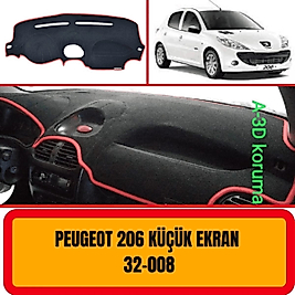 Peugeot 206 Küçük Ekranlı Konsol Torpido 3D Koruma Koruyucu Kılıfı
