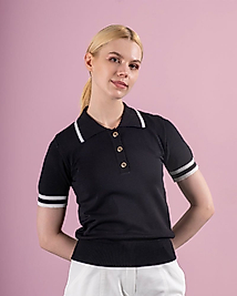 LADY GINA COMPANY KISA KOL İNCE POLO YAKA  TRİKO