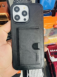 İphone 13-14 Uyumlu Kartlıklı Standlı Deri Telefon Kılıfı