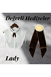 Lady Taşlı Broş Kadın Yaka Aksesuarı Yaka Kurdela Erkek Kurdele Broş Yaka Iğnesi Gotik Aksesuar