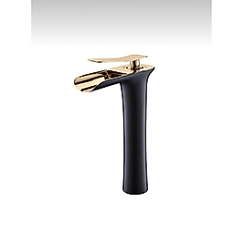 SİYAH GOLD ŞELALE ÇANAK LAVABO BATARYASI