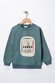 Çocuk "Sumud" Baskılı Pamuklu Sweat