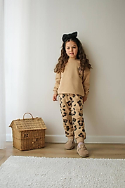 LEOPAR BASKILI ÜÇ İPLİK MEVSİMLİK TAKIM
