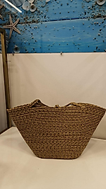 El Yapımı Örgü Omuz Çantası & Plaj Çantası Kaverengi