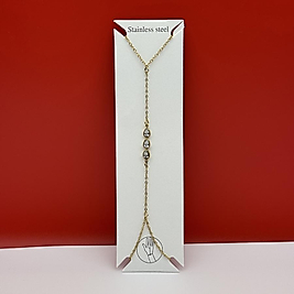 Şahmeran çelik damla taşlı gold