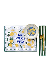 Limon Desenli Amerikan Servis