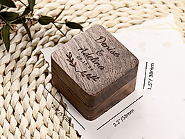 Kişiye Özel Ahşap Evlilik Teklifi ve Nişan Yüzük Kutusu – Özel Tasarım