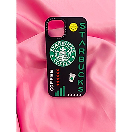 iPhone 13-14 Uyumlu Starbucks Kabartmalı Telefon Kılıfı