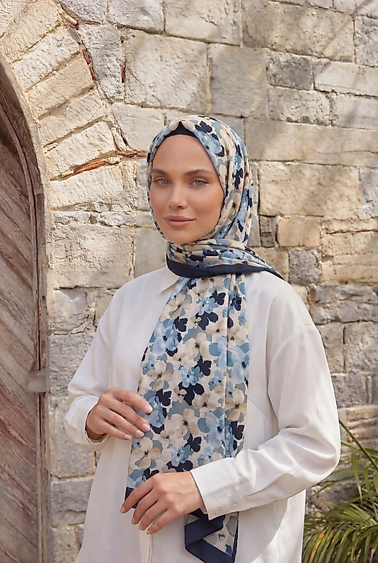 ALFA SİLK ŞAL PASTEL ÇİÇEK DESEN-2