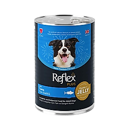 Reflex Plus Jöle İçinde Et Parçacıklı ve Ton Balıklı Yetişkin Köpek Maması (400 g)