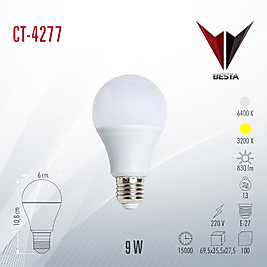 Cata CT-4277 LED Ampul 9W Günışığı 10'lu Paket