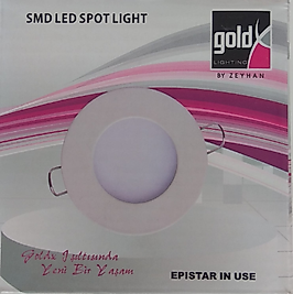 Goldx DS-185 ZE568 4,5W Yuvarlak Sıva Altı LED Spot