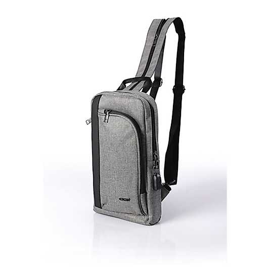 ÇÇS USB Girişli Tek Omuz Askılı Çanta/Body Bag - Gri