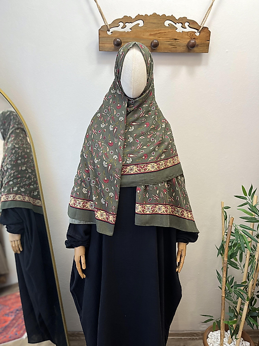 Mekka Haki Desenli Şal
