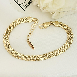 14K Zigzag Xuping Çelik Bileklik