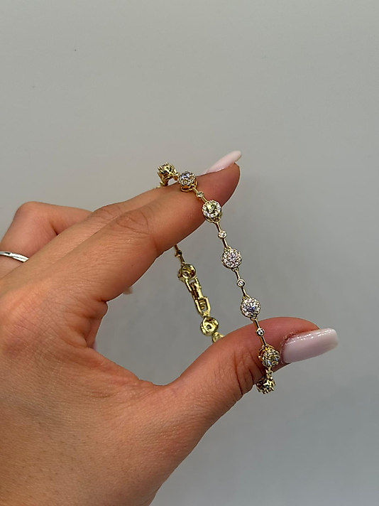 Xuping Altın Kaplama Zirkon Renkli Bileklik 14k