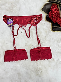 Kelebekli İncili Jartiyerli Tanga 5586