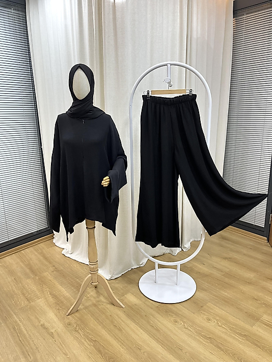 Bambu Börümcük İkili Takım / Geniş Kol - Pantolonlu