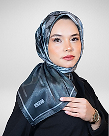 Dijital Kristal Eşarp Pastel Yaprak Desenli