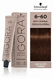 İGORA ROYAL ABSOLUTE SAÇ BOYASI 60 ML.  (6-60 KOYU KUMRAL ÇİK: DOĞAL)