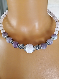 AKİK KUARS KISA KOLYE