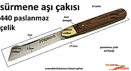 AŞI ÇAKISI PASLANMAZ ÇELİK SÜRMENE DAMGALI ÖZEL AŞIBIÇAĞI AŞILAMA KESKİSİ AĞAÇ AŞISI