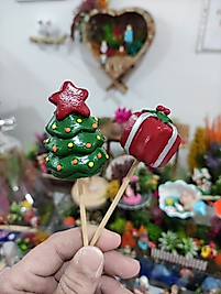 Himi Pasta Süsleri 2'li Noel Yılbaşı Maket Kürdanlı Cupcake Pasta Süsü Doğum Günü Süsleri Kürdan Süsü