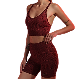 Tayt Crop Takım-Kırmızı