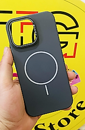İphone 16 Pro Max Magsafe Lansman İçi Süet Gri Telefon Kılıfı
