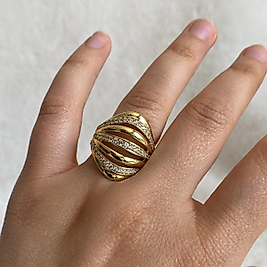 Xuping Gold Rengi Yelpaze Yüzük