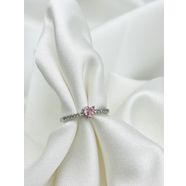 Çelik Silver Pembe Kalp Yüzük